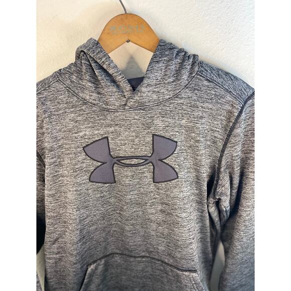 Under Armor Scuba Knit Marled Grey Hoodie Youth XL Athletic Sports School Fall - Picture 7 of 7